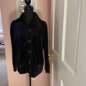 Black Velour Cardigan